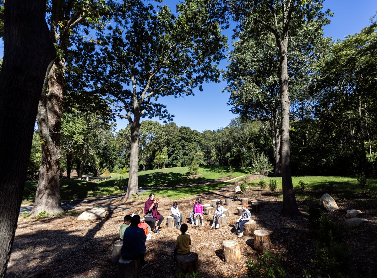 students in meditation circle