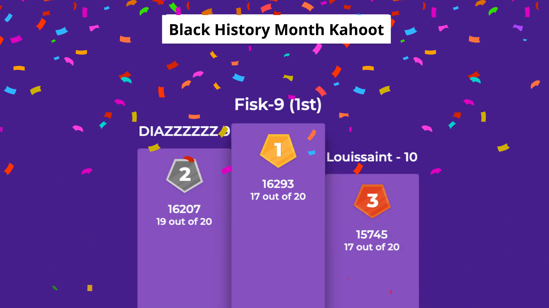 Black History Month Kahoot