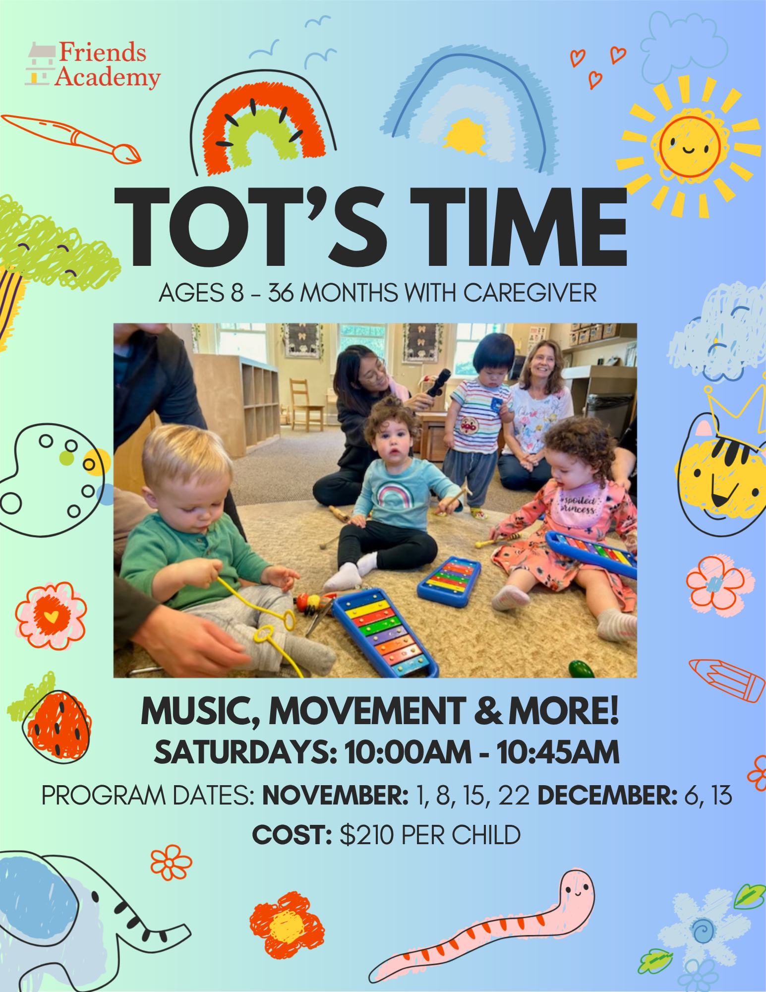 Colorful Childish Illustrated Kids Art Workshop Flyer-2