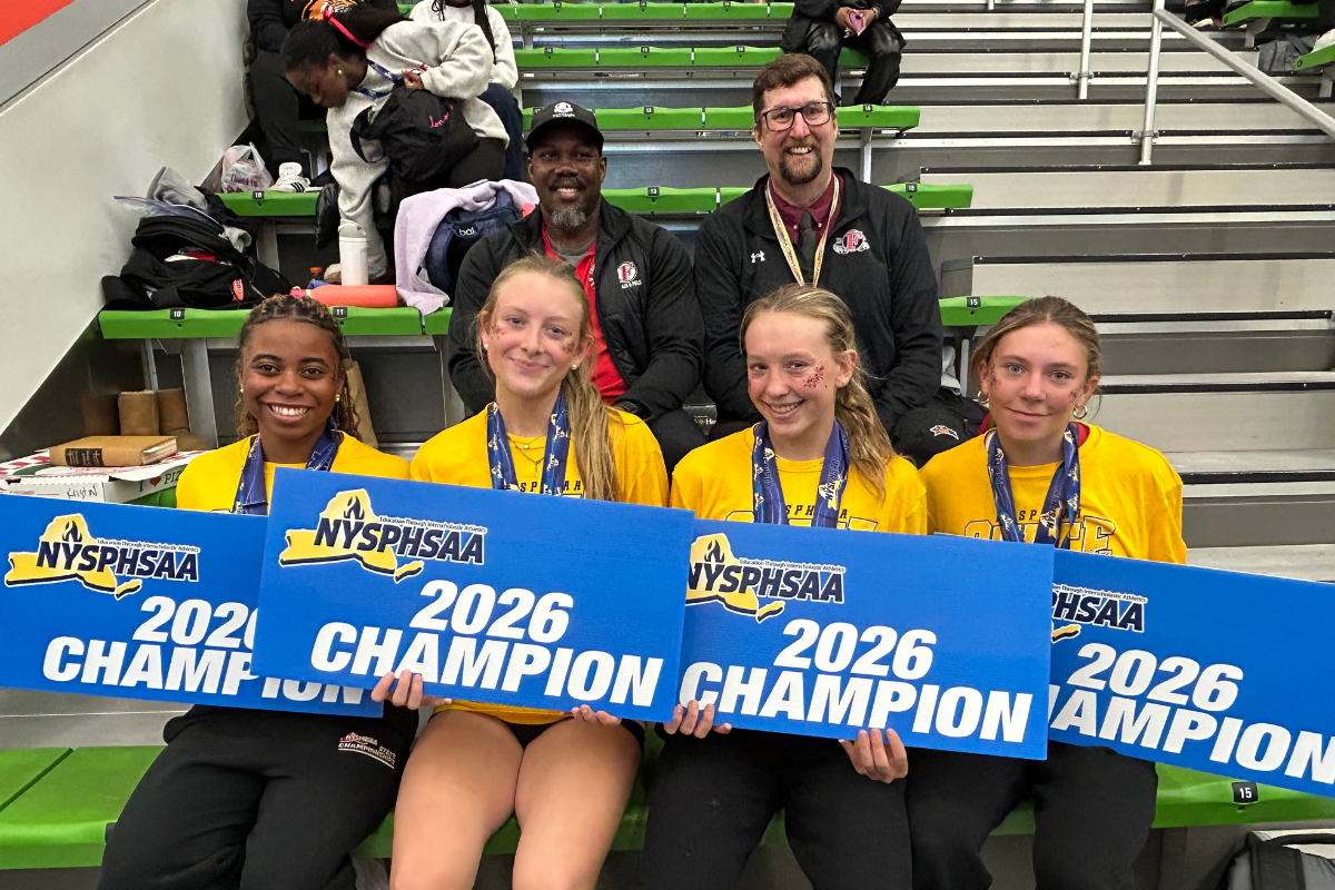 Friends Academy 4x400m relay state champions inline image