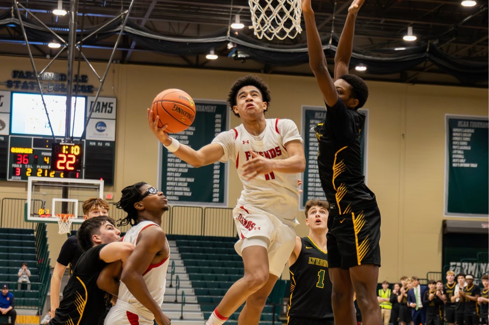 The Friends Academy boys' basketball team advanced to the Nassau County Class A championship game with a 38-36 win over Lynbrook at Farmingdale State College.
