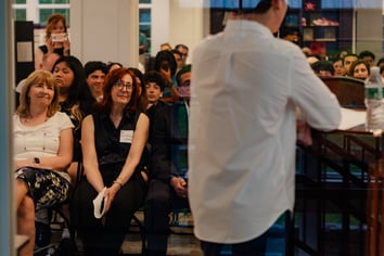 Friends Academy held its inaugural Science Research Symposium inside the Kumar Wang Library in late May.