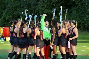 Friends Academy field hockey goalie Marina Krichmar returned this season after suffering a torn ACL last fall.