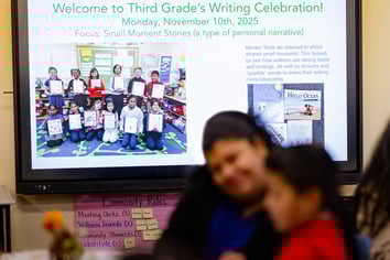 Third graders wrote about moments in their lives — a joy they experienced, an obstacle they overcame — and explore the experience in great detail.