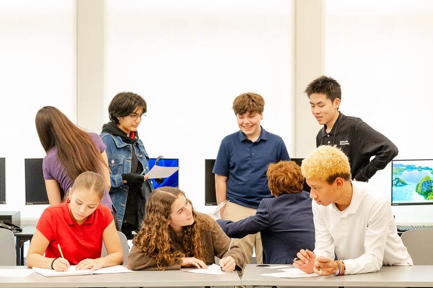 9th grade students talk about history debate