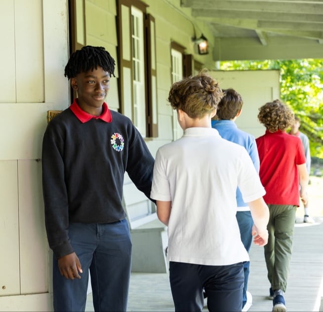 shaking hands outside meeting house Large-1