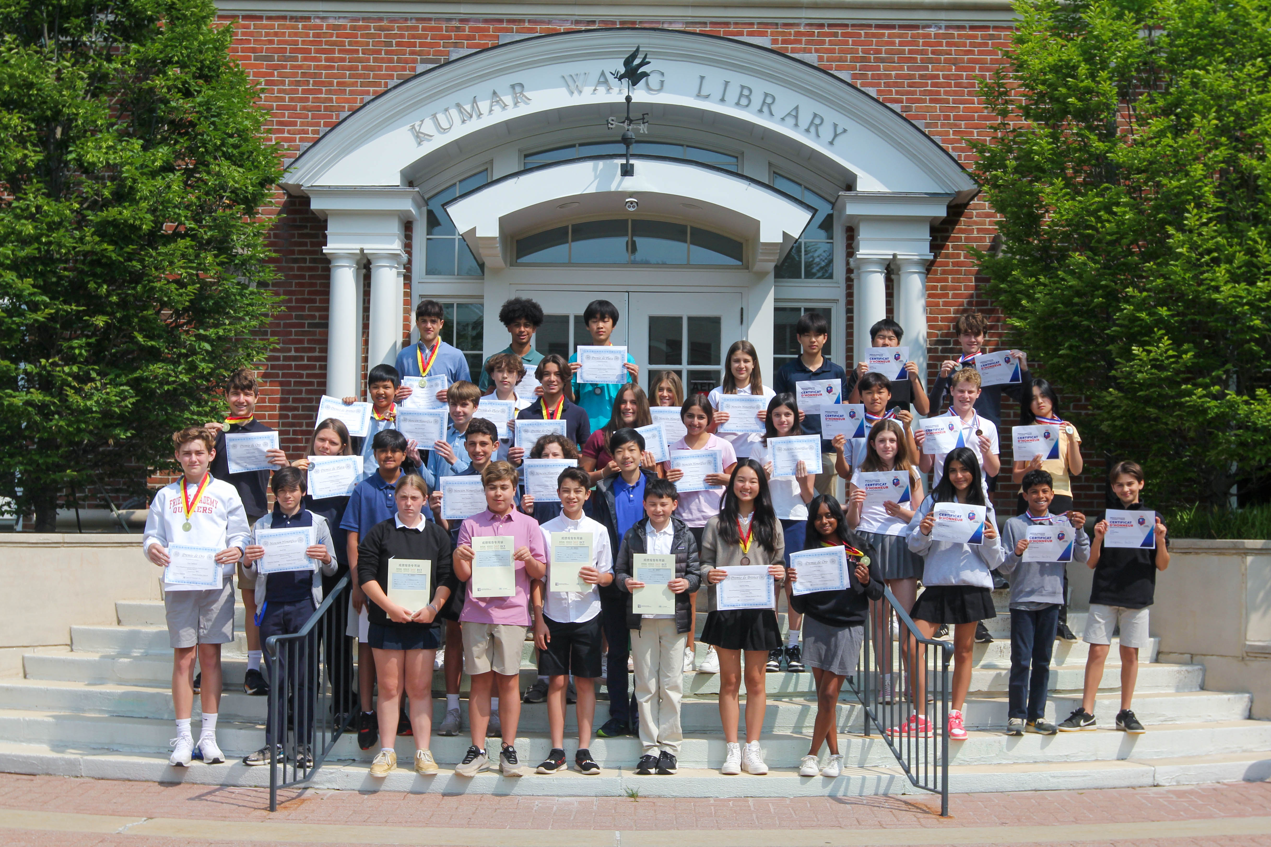 middle school language award winners