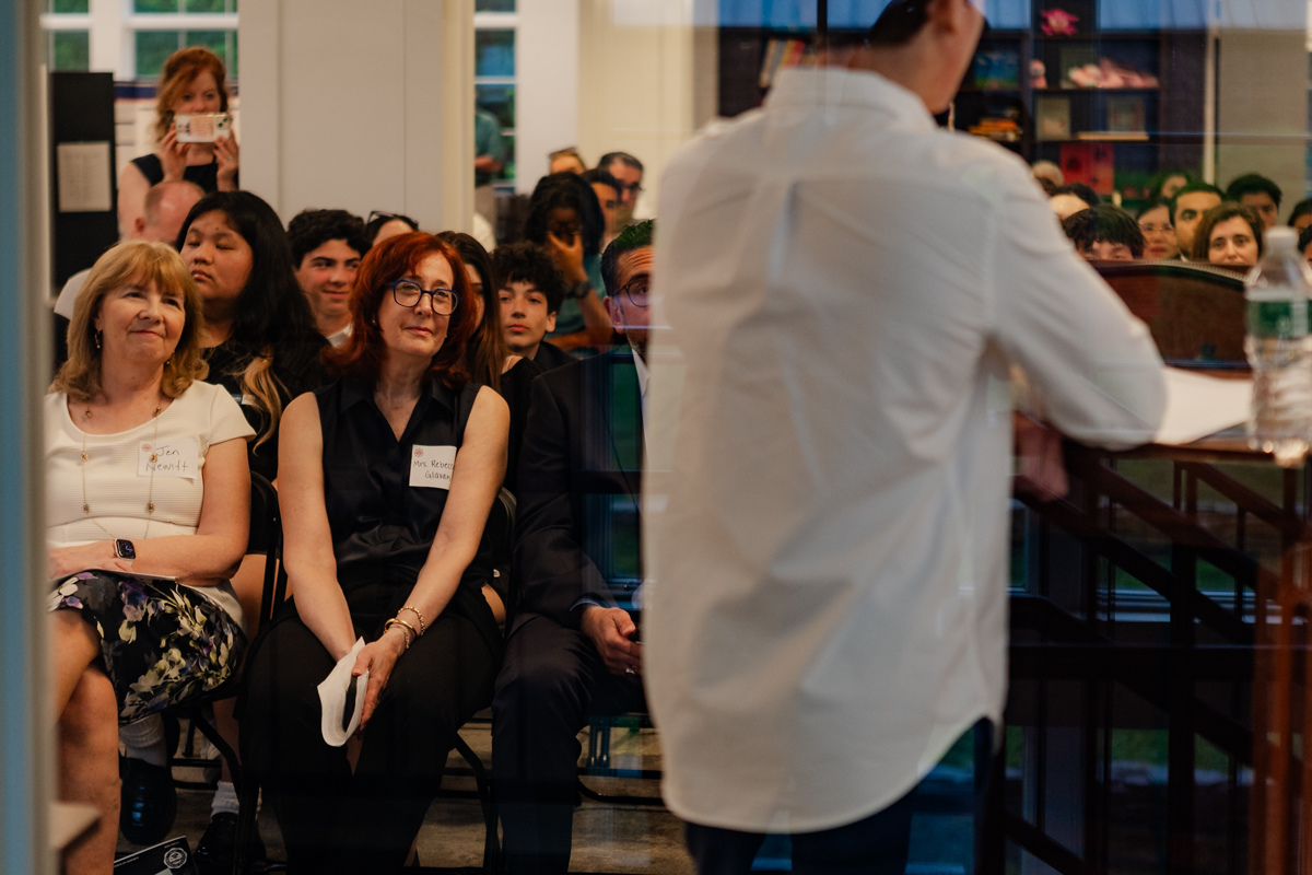 Friends Academy held its inaugural Science Research Symposium inside the Kumar Wang Library in late May.